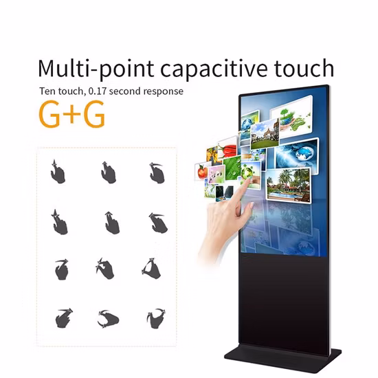 Tragbarer Smart-Werbeplayer für den Innenbereich, LED-Bildschirm-Poster-Display für Einkaufszentrum