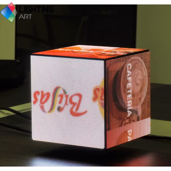 Im Freien wasserdichte kreative 5 Seitenwerbung P2.5 LED-Pixel-Video-Logo-Zeichen-Bildschirm-LED-Würfelanzeige